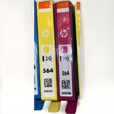 2 Pack - Yellow And Magenta - Genuine HP 564 Ink Cartridges READ DESCRIPTION