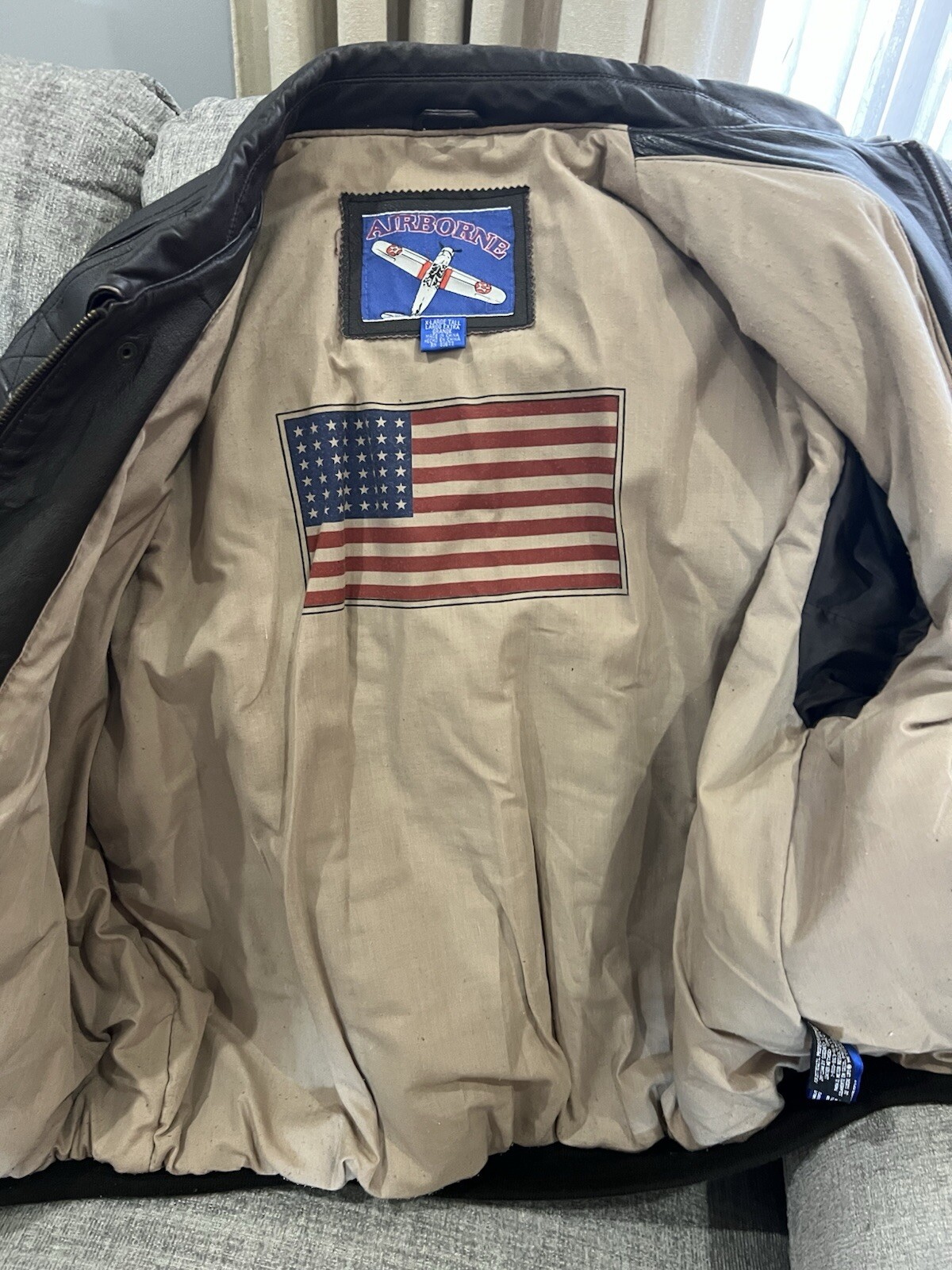 Reproduction Leather Flight Jacket - image 3