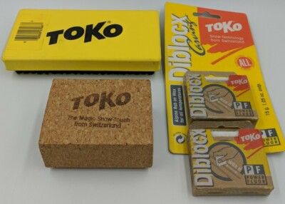 New TOKO Ski Snowboard Wax, Cork, Brush Bundle Cross Country Skiing