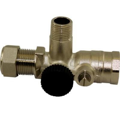 Wolf Durchgangswartungshahn 3/4'' für Sicherheitsventil 1/2'', m. KFE-Hahn