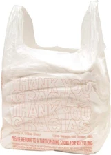 Bags 1/6 Large 22 x 11.5 x 6.5  Thank You T-Shirt Plastic Grocery Shopping Bags