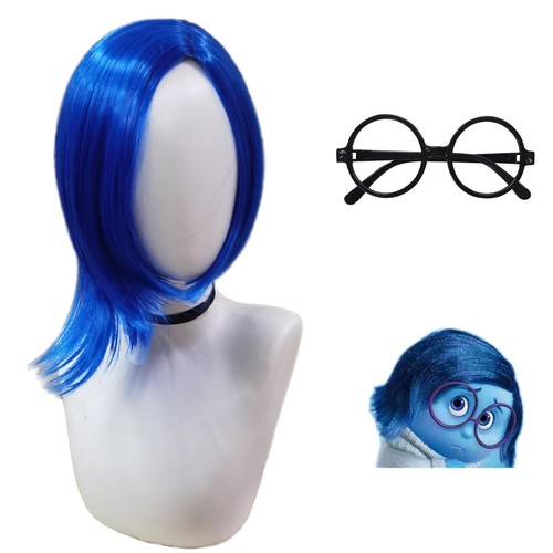 Kids Girls Inside Out 2 Sadness Cosplay Costume Book Week Party Dress Up Outfits - Picture 13 of 13
