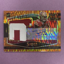 2021 Select Trey Sermon RC RPA ROOKIE PATCH AUTO-ORANGE PULSAR PRIZM /25 FB1