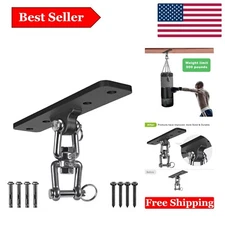 Heavy Bag Hanger Wall/Ceiling Mount - 600LB Steel Swivel Hook for Boxing & Yo...