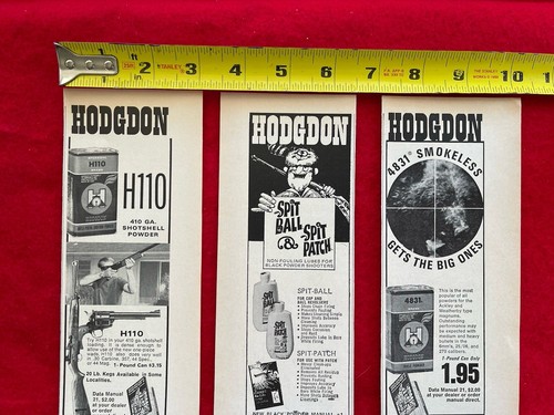Vintage 1972 Print Ads (3) Hodgdon Powder Co. Munition Wiederlade Werbung - Bild 8 von 9