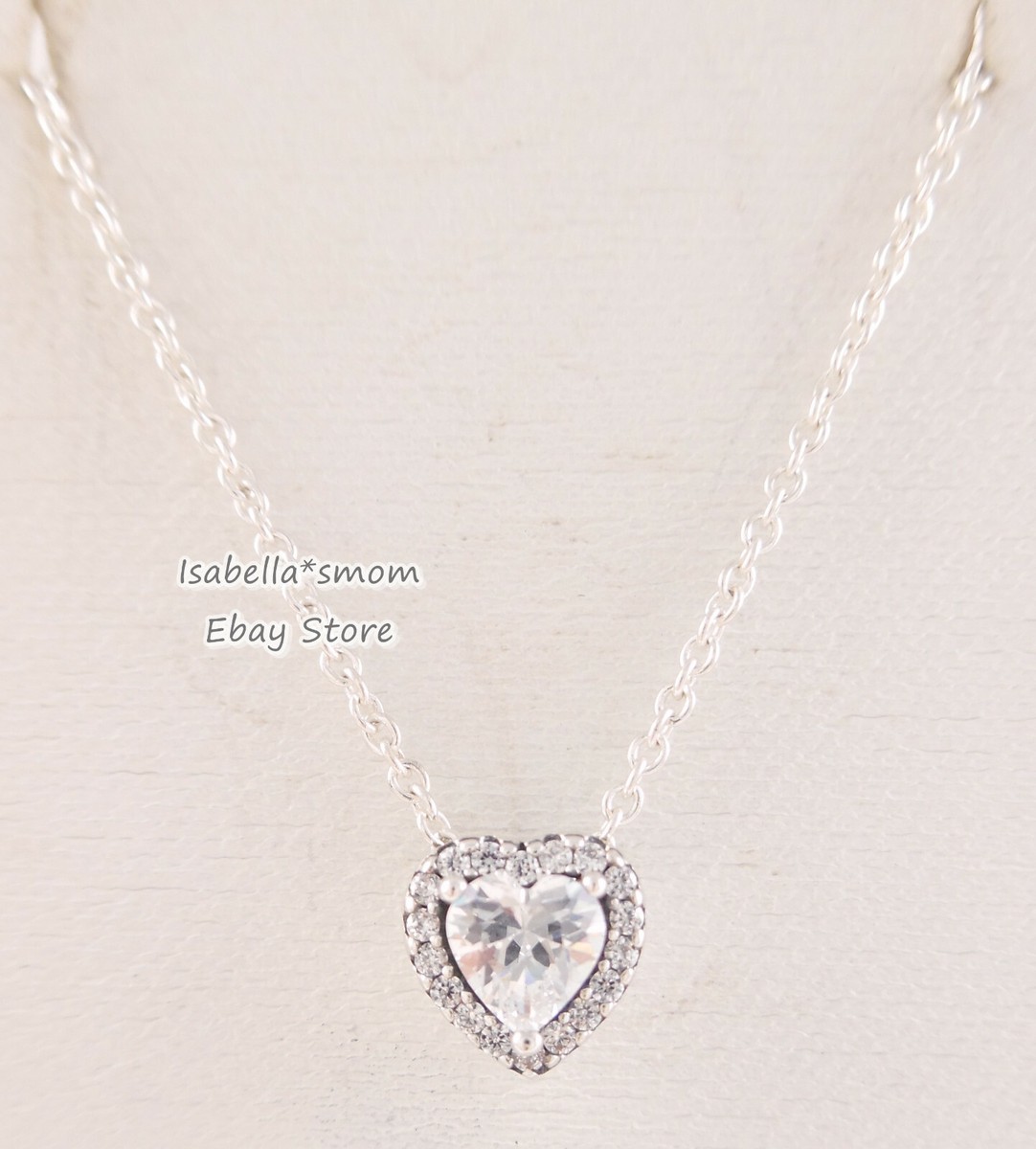 アクセサリー Pandora Elevated Heart Necklace Pandora Sterling Silver Pink Elevated Heart Necklace - Macy's