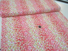 Fabric Traditions quilt-craft fabric FLOWER SHOWER STRIPE coral 1 3/4 yds(15849)