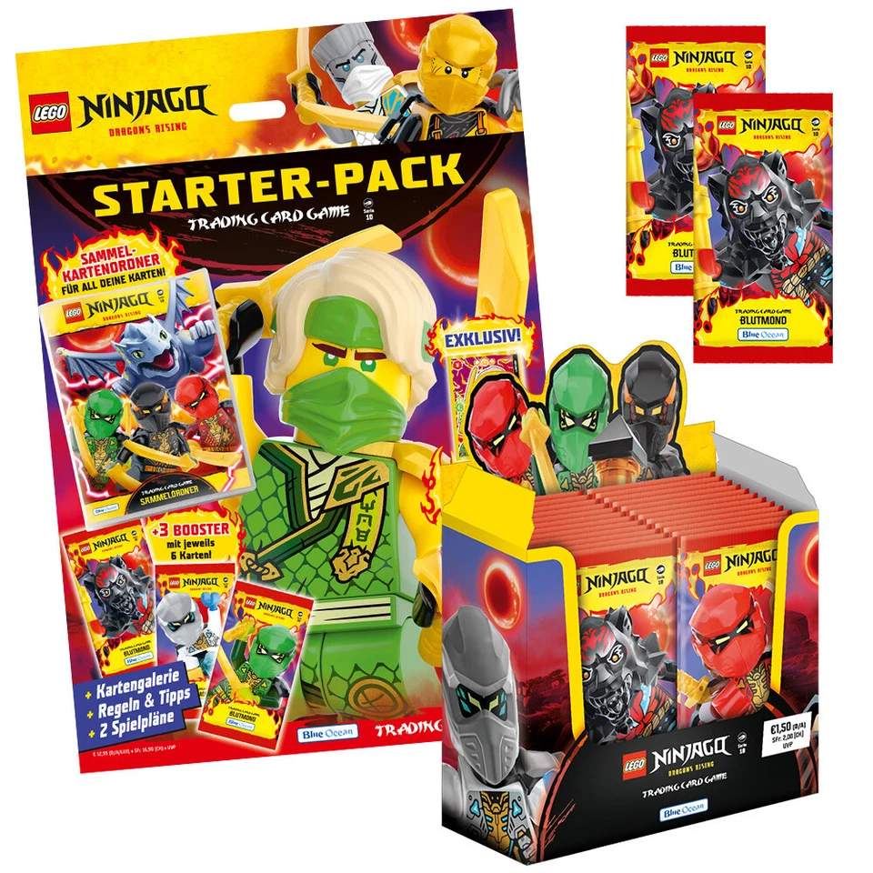 Blue Ocean LEGO Ninjago Serie 10 Trading Cards Display Starter Booster