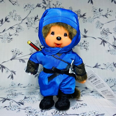 Monchhichi Ninja boy plush S size with tag Rare monkey doll
