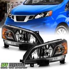 For 2013-2021 Nissan NV200 Black Factory Style Headlights Headlamps Left+Right