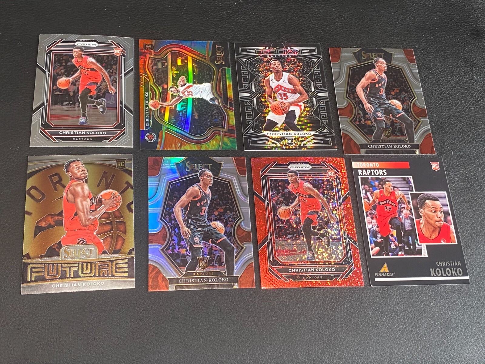 2022-23 Christian Koloko Courtside Tie Dye /25 Panini Select SP#297 Raptors(OBO)