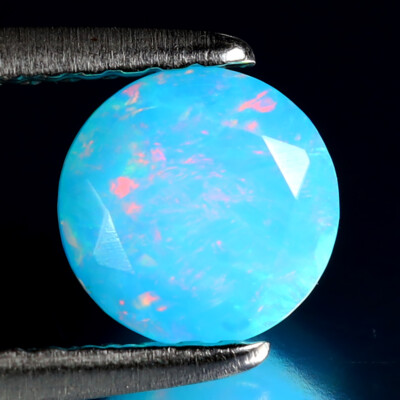 0.50 ct Marvelous Round (6 x 6 mm) Heated Ethiopia Blue Opal Loose Gemstone