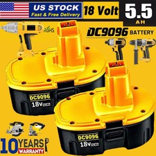 2PACK 18V 4.8Ah For Dewalt 18 VOLT DC9096 DC9098 NiMh Battery DC9099 Replacement