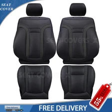 Fit Ford F150 Raptor Front 2010 to 2014 Driver & Passenger Seat Covers Black