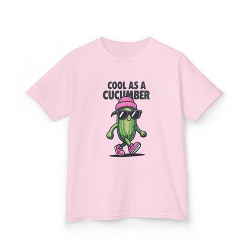 Cool as a Cucumber Kids Tee, Funny Kids Shirt, Cute Graphic Tee, Summer Wear, - Picture 22 of 23