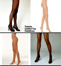 Tamara Tummy Control Top Fashion Pantyhose B C  L  XL 2XL 3XL Hooters Uniform