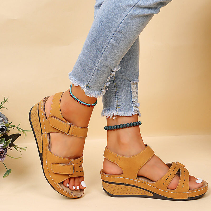 Womens Ladies Slingback Sandals Casual Orthopedic Wedge Summer Walking