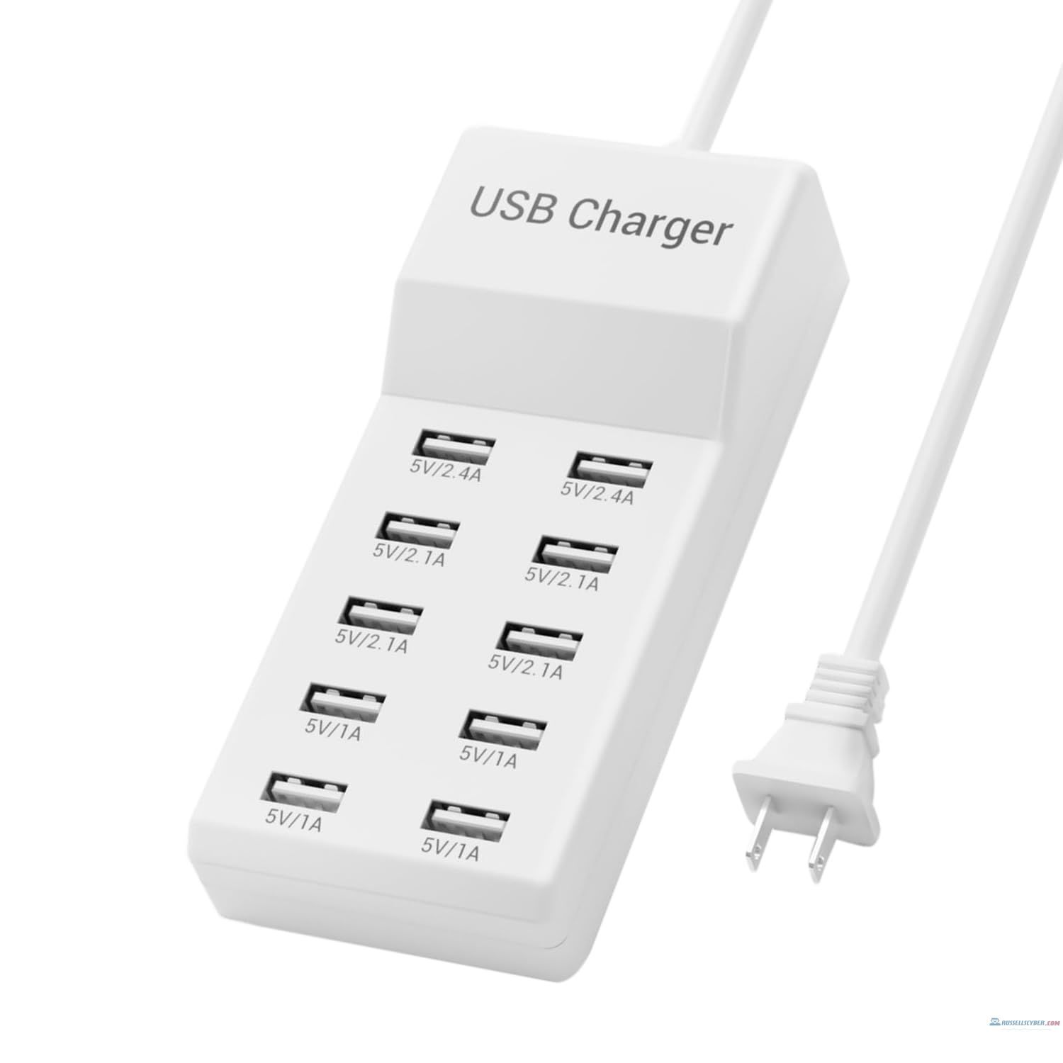 50W 10A 10-Port USB Charging Station - Fast Multi-Port Charger Hub-image