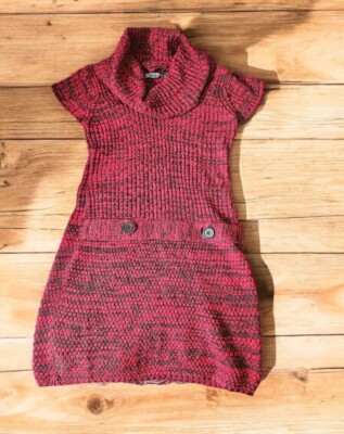 knit dress with fringe Céline Red fringe-detail knitted midi dress, M / Red