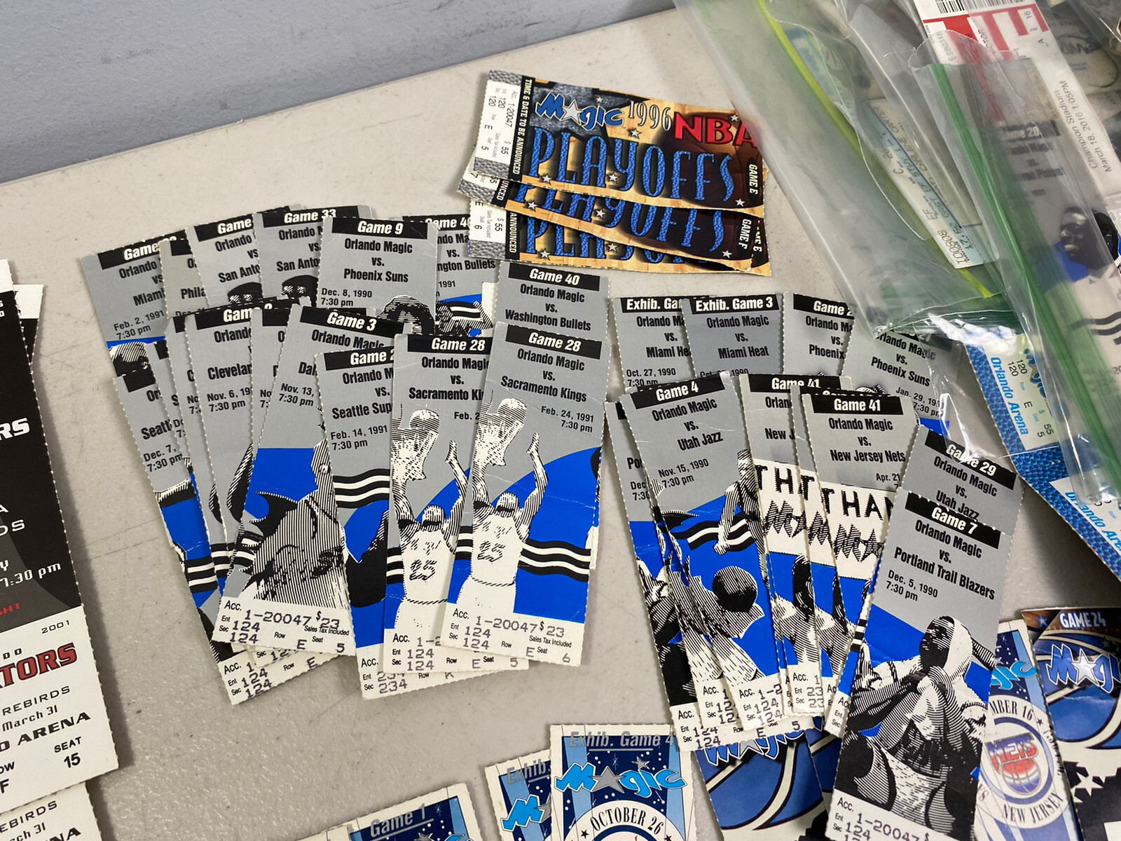 NBA Ticket Stubs MLB NHL Vintage Sports Memorabilia Over 400 Ticket