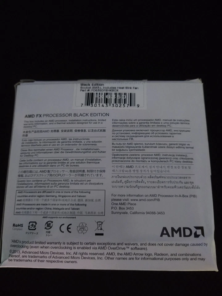 AMD FX-6350 FD6350FRHKBOX 3.9 GHz 6-Core Black Edition Processor ⚡FAST SHIPPING⚡ - Image 2 of 4