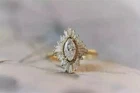 2.0Ct Marquise Cut Simulated Diamond Women's Wedding Ring 14K Yellow Gold Plated
