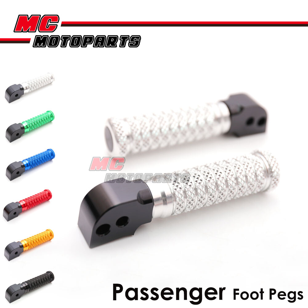 MGrip CNC Silver Rear Pillion Foot Pegs For Triumph Street Triple 675