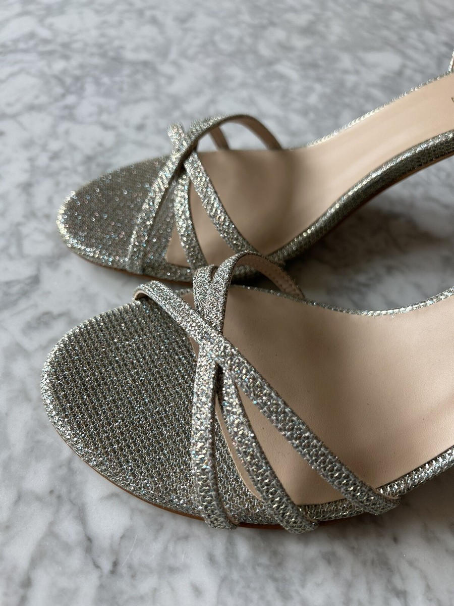 Stuart Weitzman STARLA strappy sandals heels silver Platino Stuart Weitzman STARLA strappy sandals heels silver Platino