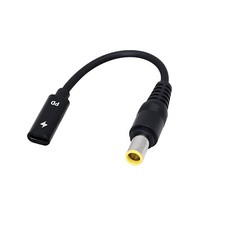 65W PD USB C Female to DC 7.9mm x 5.5mm Male Power Charging Cable Lenovo Laptop