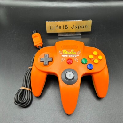 Nintendo 64 N64 Pokemon Pikachu Orange Console w/Controller