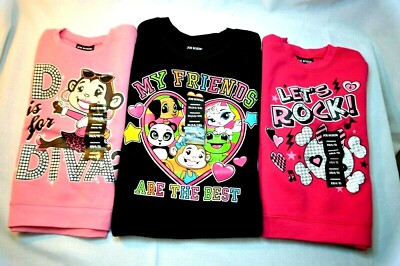 U PICK SWEATSHIRTS D is DIVA Pink Let's ROCK or MY Friends are BEST Black XS-XL