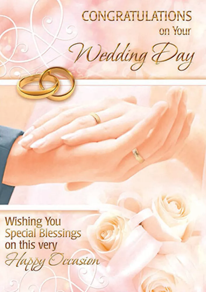 Wedding day greetings deals