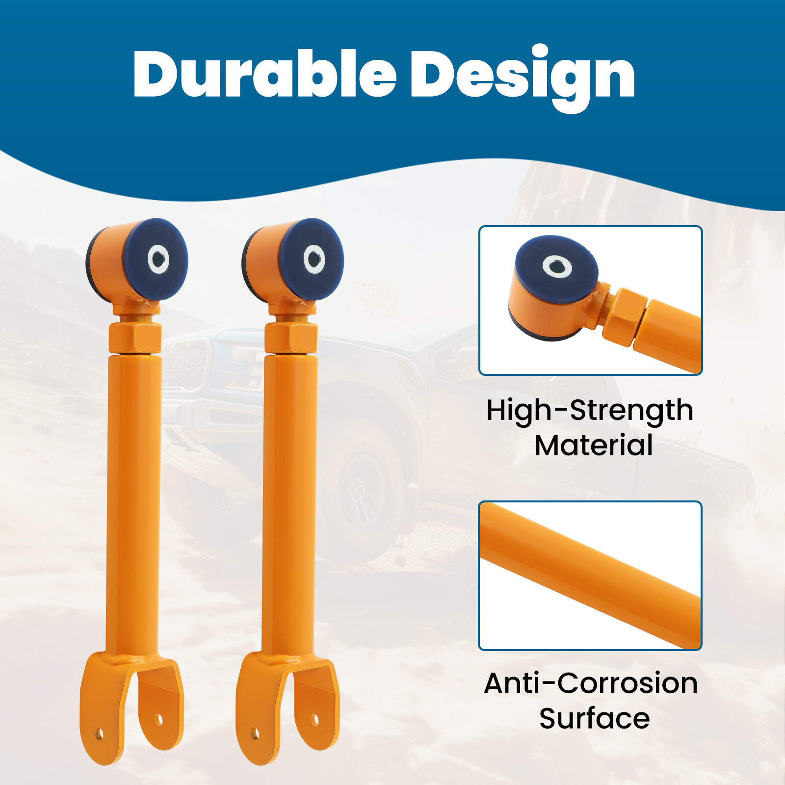 Pair Adjustable HD Front Upper Control Arms for Jeep Grand Cherokee ZJ 1993-1998