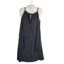 Michael Michael Kors Women Cold-Shoulder Peasant Jersey Knit Dress Size Small