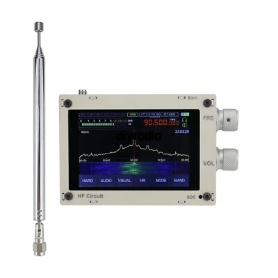 3.5'' Hifi Audio 50KHz-2GHZ malachite DSP SDR Receiver Radio AM/SSB/NFM/WFM+Speak