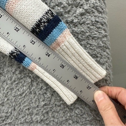 LOFT Langarm U-Boot Ausschnitt Strick Tunika Pullover Preppy Büro Baumwollmischung Damen M - Bild 8 von 8