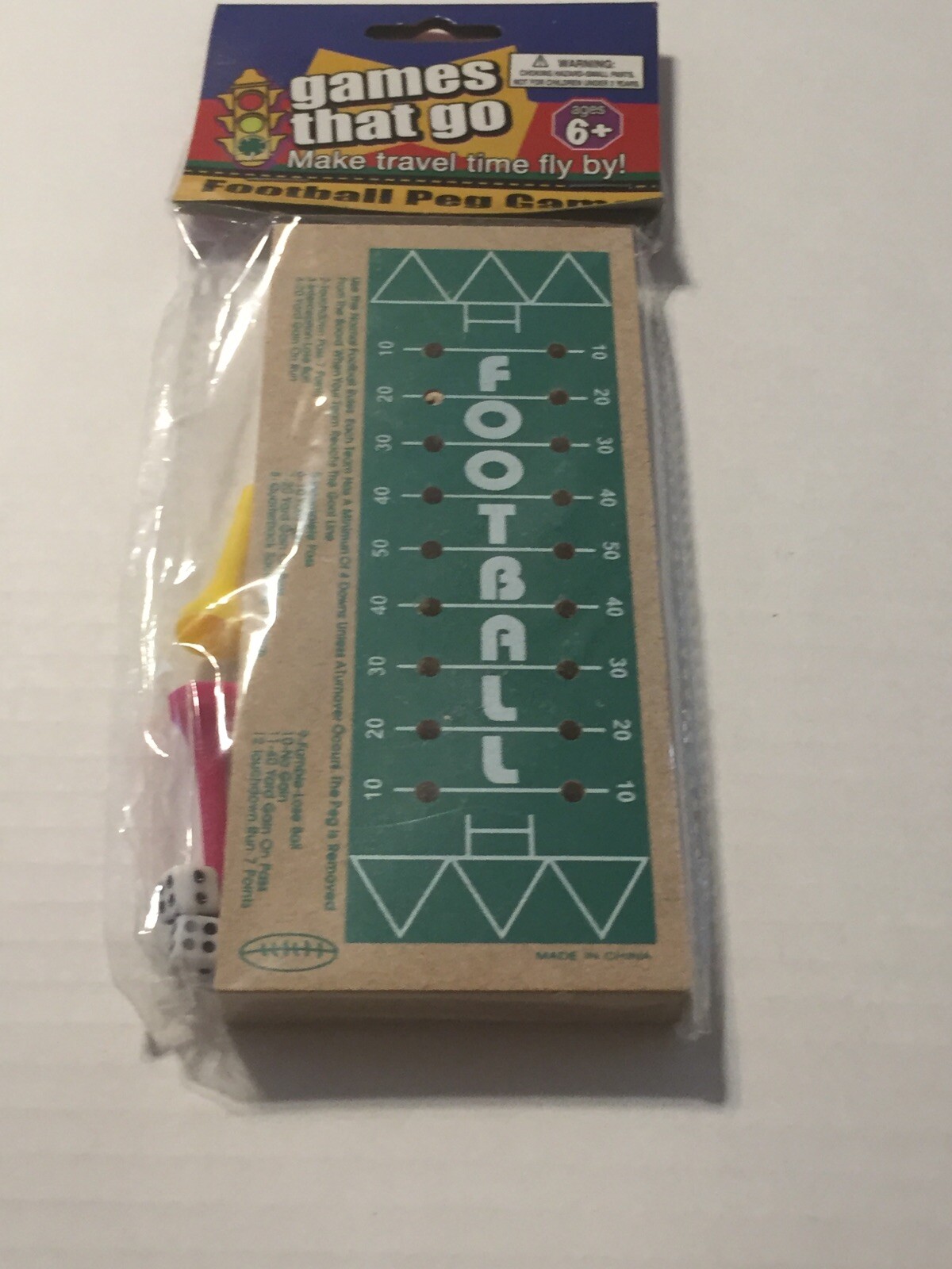 Games That Go! Travel Football Peg Game Ages 6+ New In Package eBay