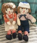 VINTAGE HANDMADE 20" RAGGEDY ANN & ANDY — photo 2
