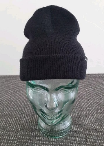 🔶️BLACK MACPAC BEANIE HAT 50% MERINO WOOL/ ACRYLIC SKI SNOW RETRO HIKE TRAIL OS