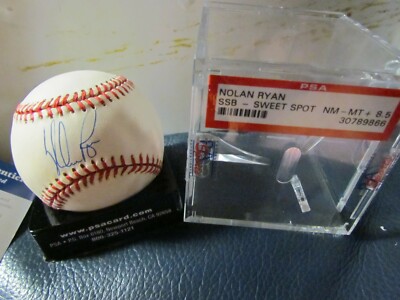 Nolan Ryan Signed Baseball PSA Certified NM 8.5 Grade | eBay