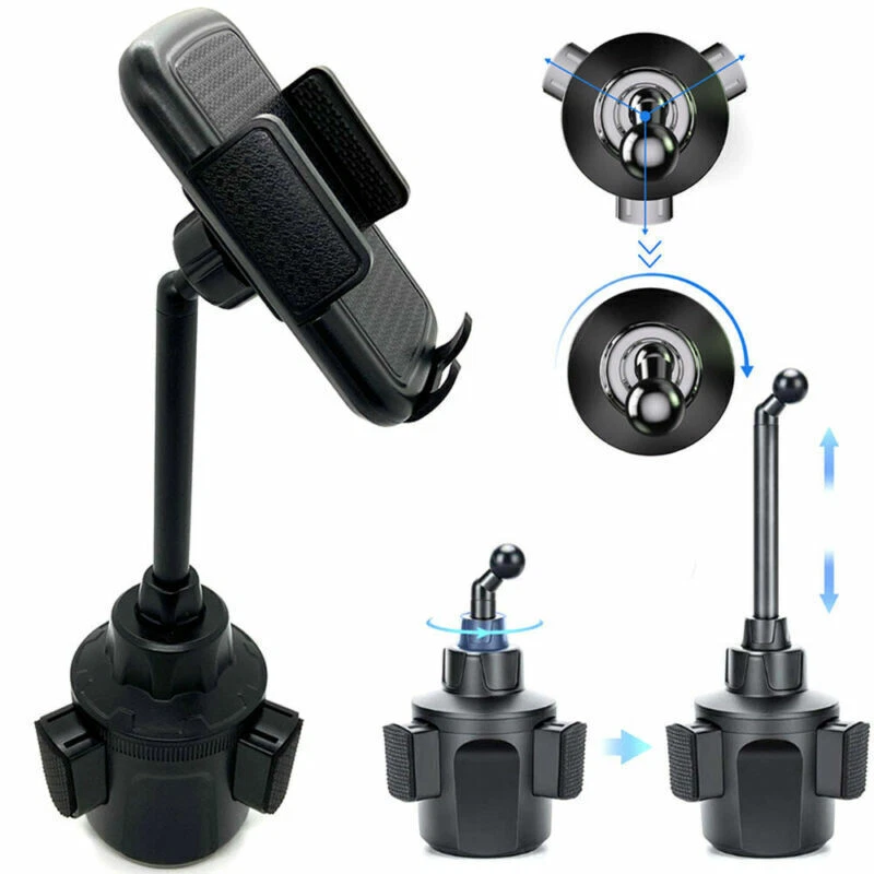 Soporte para taza de coche ajustable 360° soporte universal para teléfono celular Foto 2 de 4