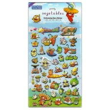CUTE VEGETABLE FAMILY STICKERS Puffy Raised Sticker Sheet Spicy Latin Peppers