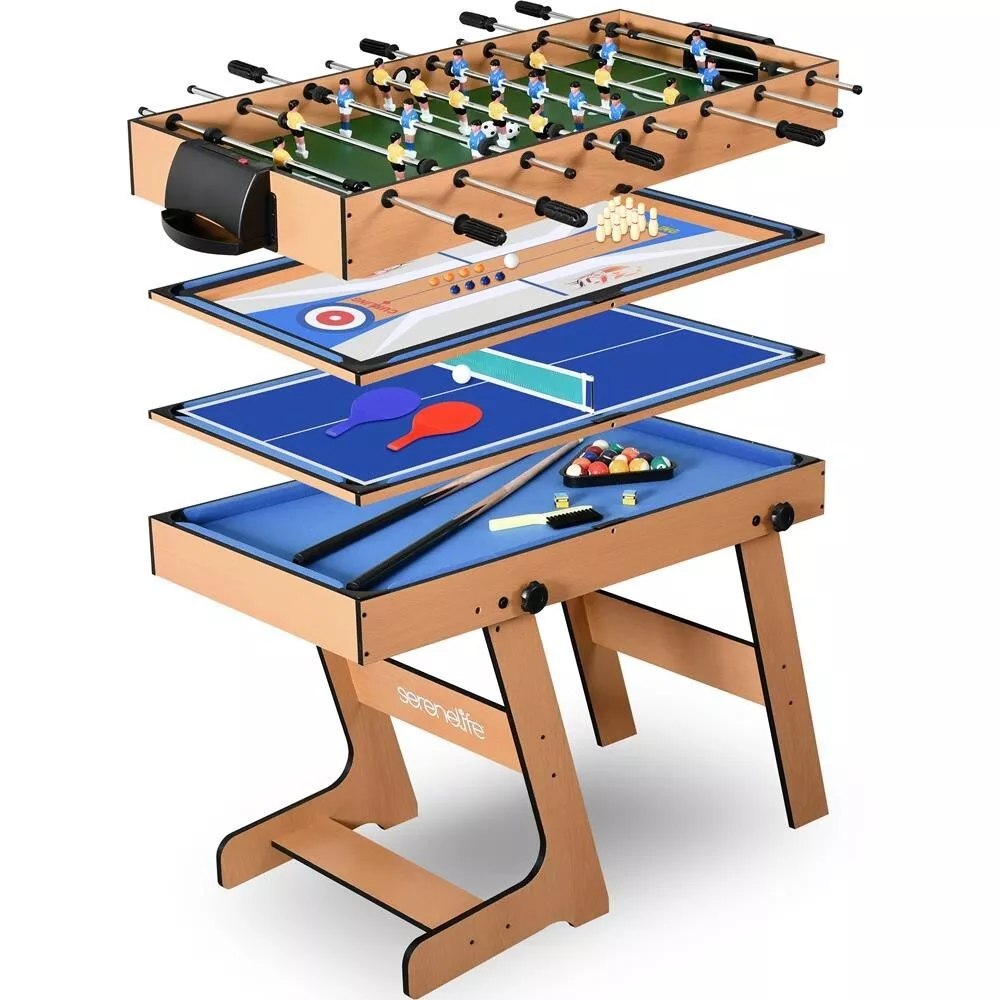 SereneLife 48'' 5 in 1 Foldable Multi-Function Game Table