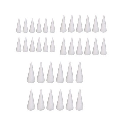 12x Bastelschaumkegel Styroporkegel für Aktivitäten in