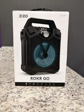 Zizo ROKR GO Portable Bluetooth Speaker, Color Changing LED, Handle, Black