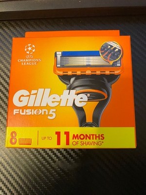 GILLETTE FUSION5 RASIERKLINGEN (8 PATRONEN PACKUNG) BRANDNEU VERSIEGELT 100 % ORIGINAL