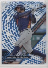 2017 Topps High Tek Pattern 1 Blue Rainbow 57/75 George Springer #HT-GSP 2g1