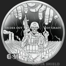2025 Silver Shield ORDER OUT OF CHAOS - 1oz .999 Silver Proof - Pre Sale