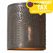 Willow Wall Sconce Light Fixture Kettle Black Tin Rustic Farmhouse Decor