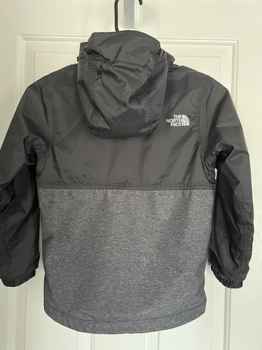 Boys The North Face Fleece Lined Dryvent Jacket Black Gray XS 6 - Afbeelding 2 van 14
